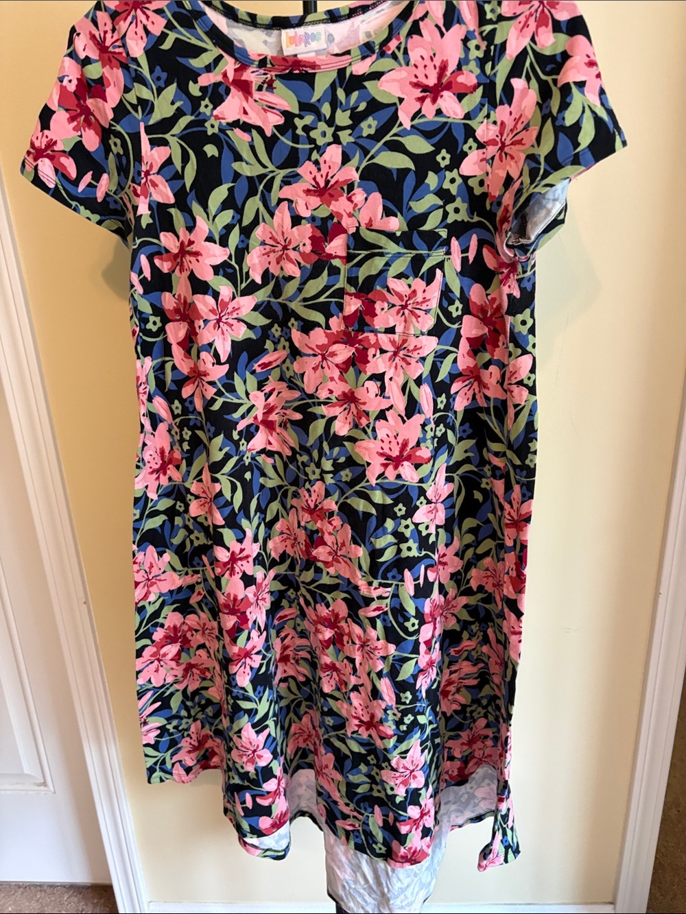 Women’s Floral Pink Pocket Dress